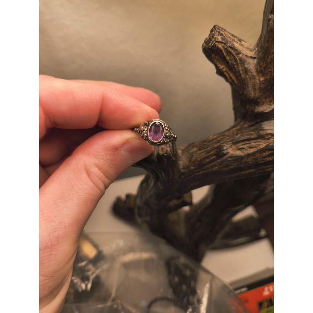 Antique Amethyst Ring Size 5 And 3/4